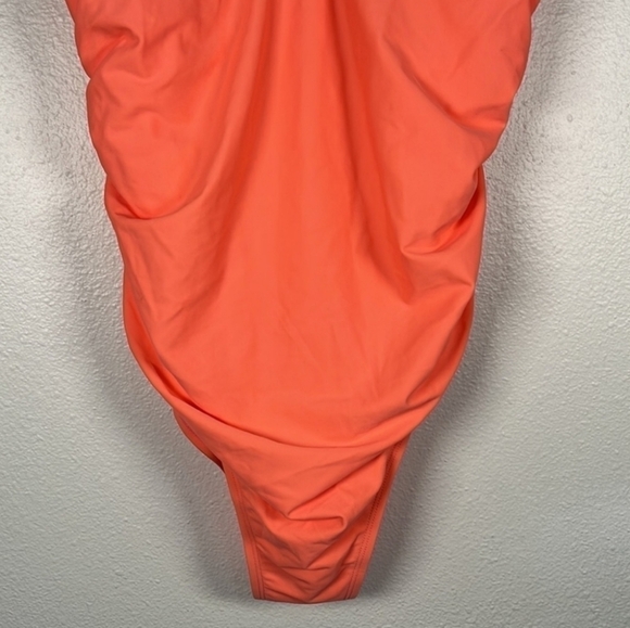NWT Kona Sol Womens Peach Ruched One Piece Swimming Suit Size 18W - Picture 6 of 9